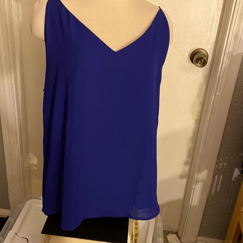Evera B Olive Green Sleeveless Draped V-Neck Top Women's Size XL
